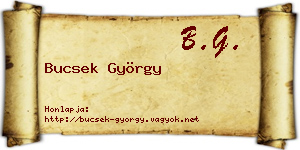 Bucsek György névjegykártya
